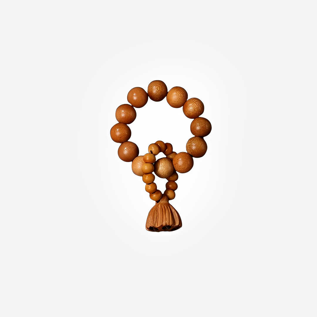 Cinnabar & Peach Wood Meditation Bracelet : Peach Wood - Seekcase