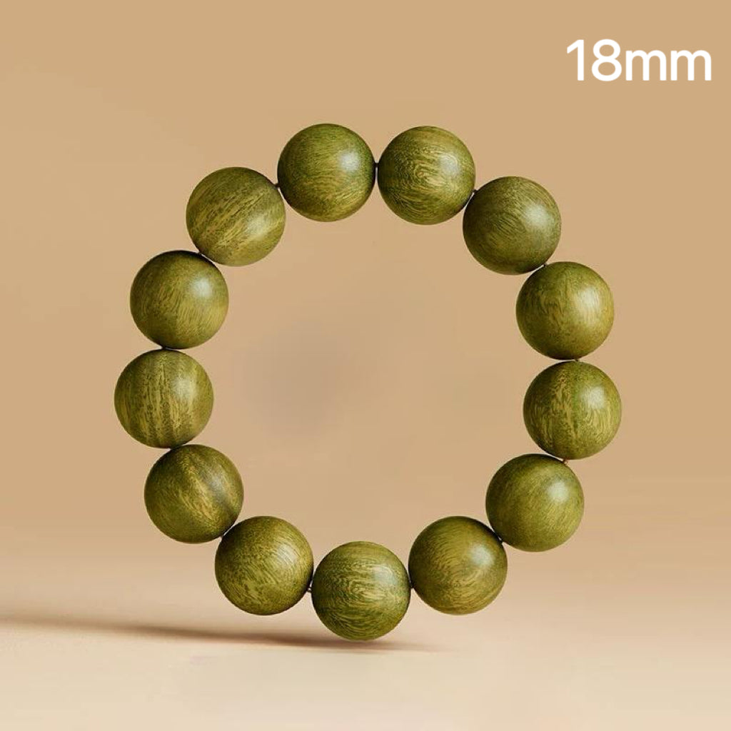 Sweet Green Sandalwood Beads - Oxidizing Prayer Bracelet : Green 18mm - Seekcase