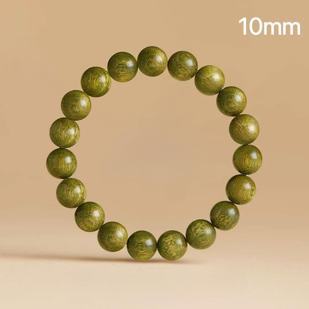 Sweet Green Sandalwood Beads - Oxidizing Prayer Bracelet : Green 10mm - Seekcase