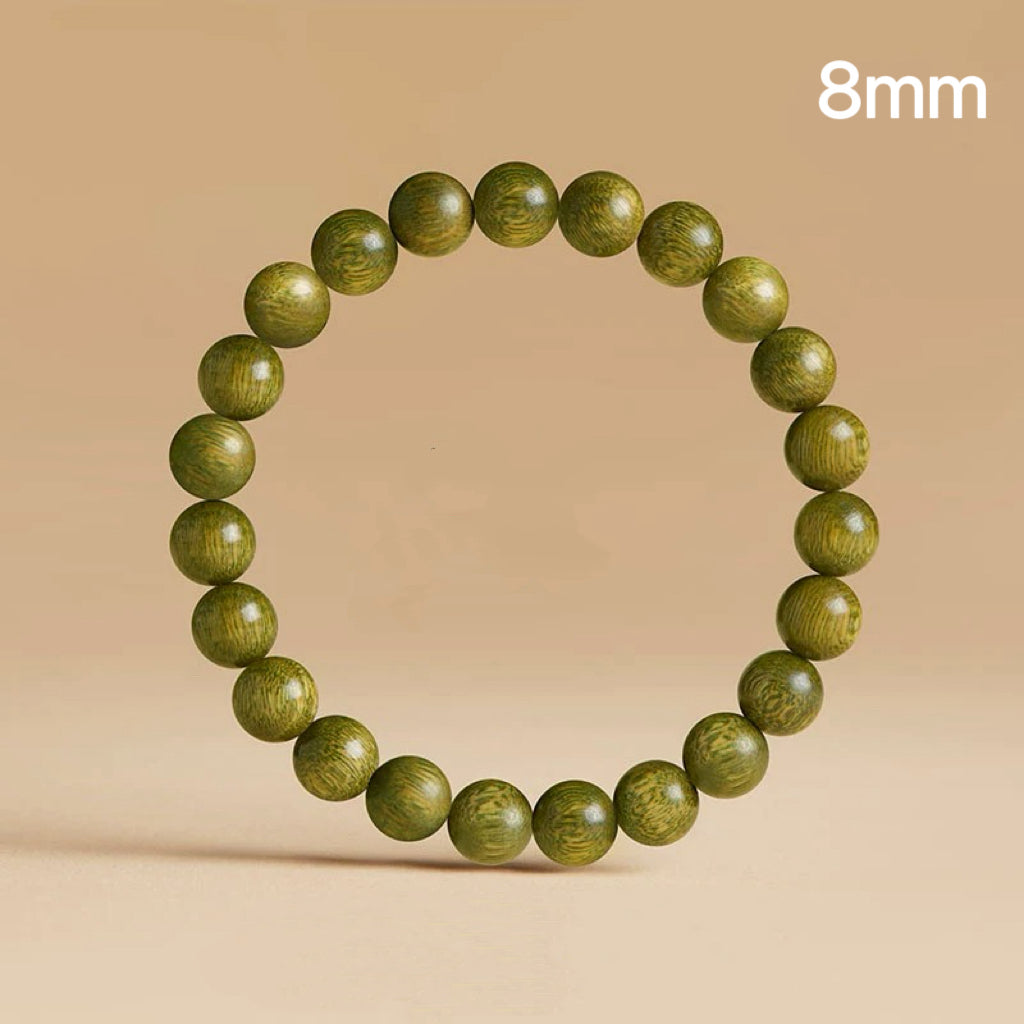 Sweet Green Sandalwood Beads - Oxidizing Prayer Bracelet : Green 8mm - Seekcase