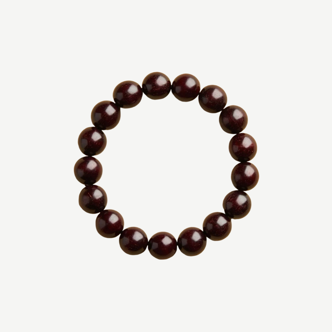 Sacred Flame Mala – Red Sandalwood Creativity Bracelet : - Seekcase