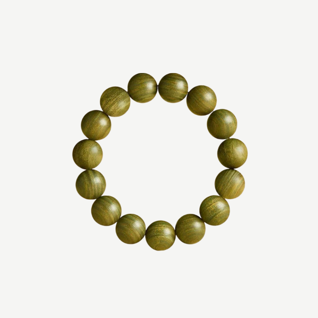 Patina Harmony Mala – Oxidizing Green Sandalwood Meditation Bracelet : - Seekcase
