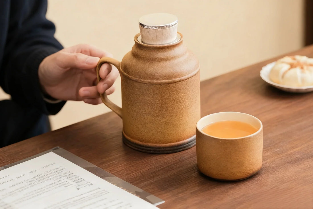 Your Camping Drink Kit: One Ceramic Tea Pitcher For Hot & Cold