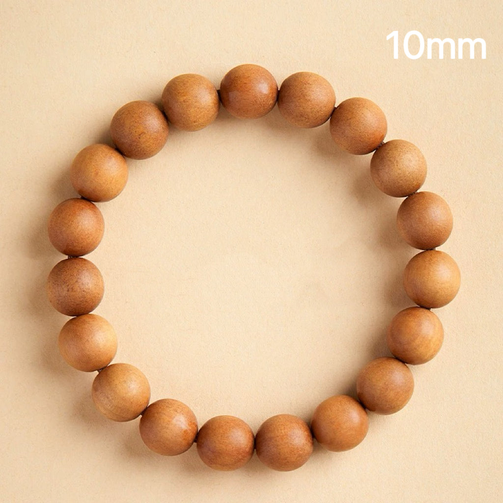 Mountain Guardian Mala – Sacred Peach Wood Purification Bracelet : 棕色 10mm - Seekcase