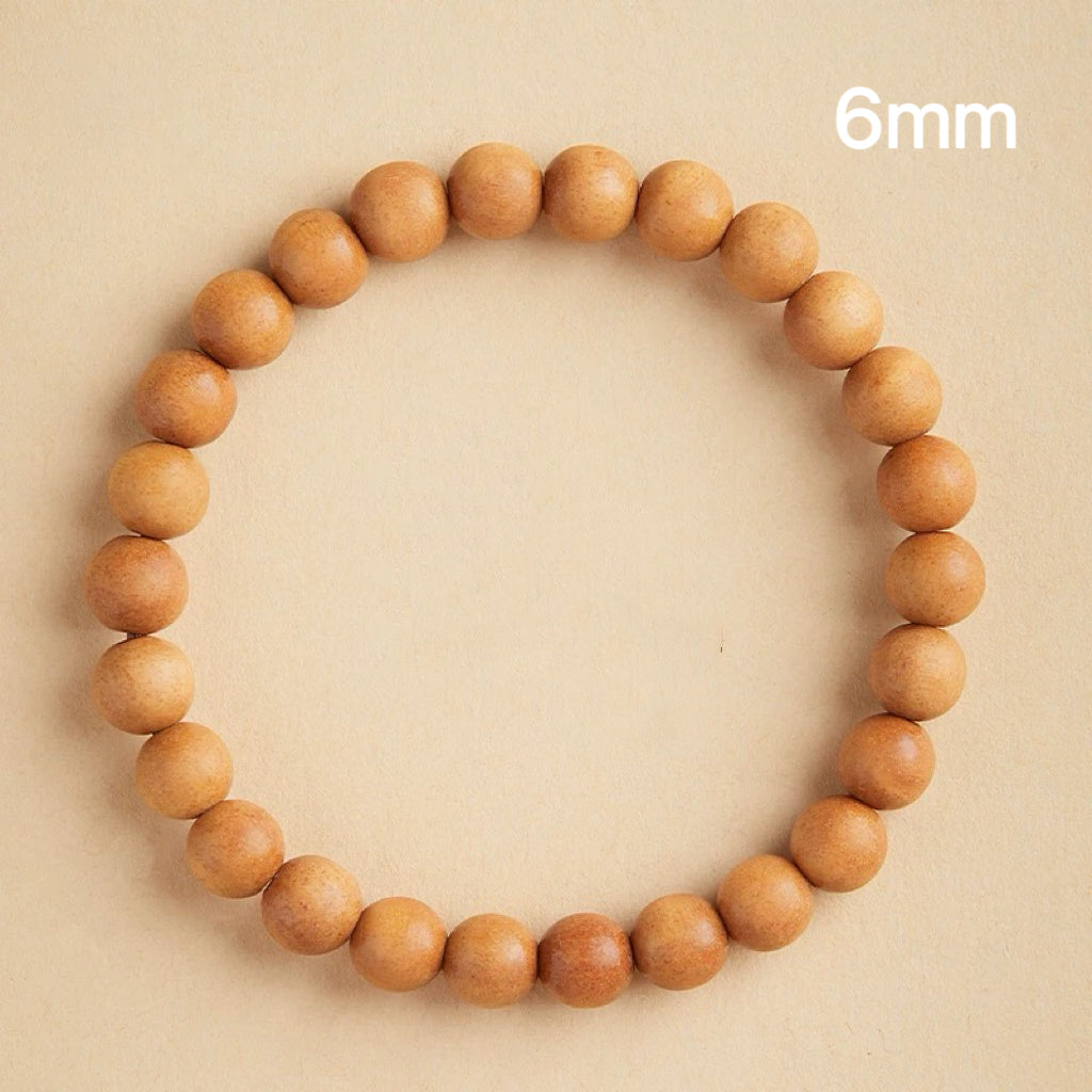 Mountain Guardian Mala – Sacred Peach Wood Purification Bracelet : 棕色 6mm - Seekcase