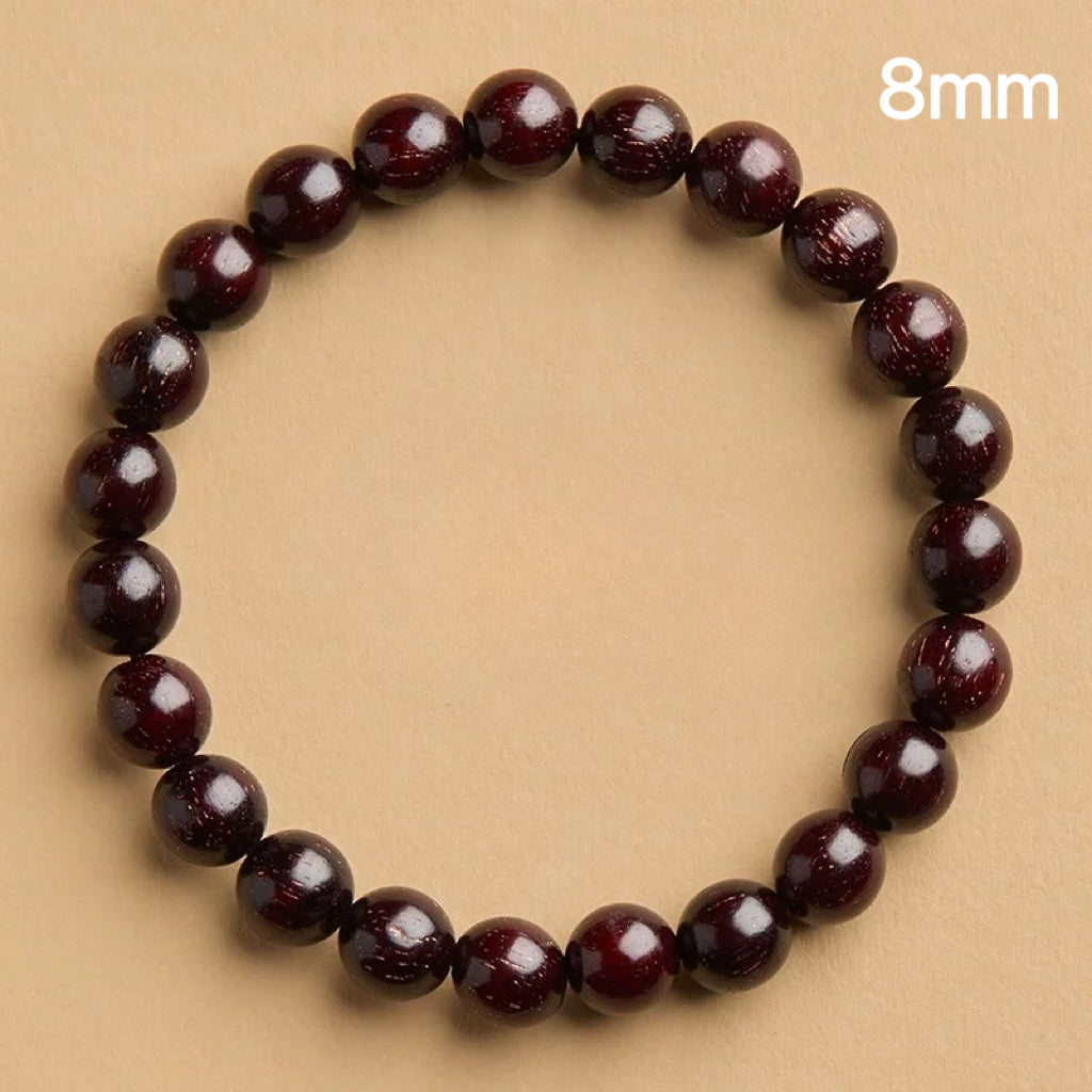 Sacred Flame Mala – Red Sandalwood Creativity Bracelet : - Seekcase
