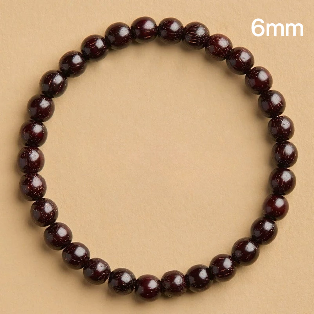 Sacred Flame Mala – Red Sandalwood Creativity Bracelet : - Seekcase