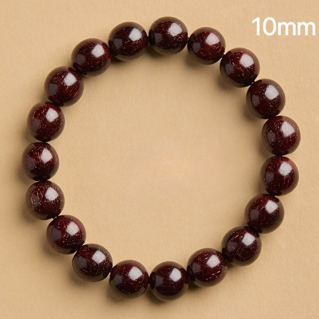 Sacred Flame Mala – Red Sandalwood Creativity Bracelet : - Seekcase