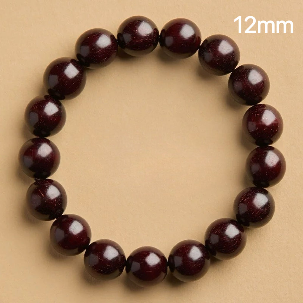 Sacred Flame Mala – Red Sandalwood Creativity Bracelet : - Seekcase