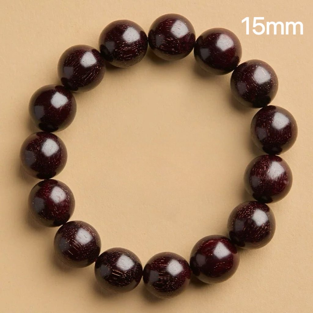 Sacred Flame Mala – Red Sandalwood Creativity Bracelet : - Seekcase