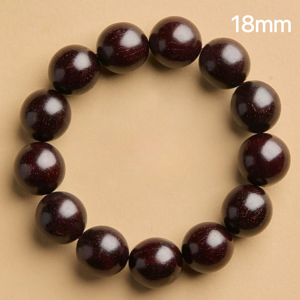 Sacred Flame Mala – Red Sandalwood Creativity Bracelet : - Seekcase