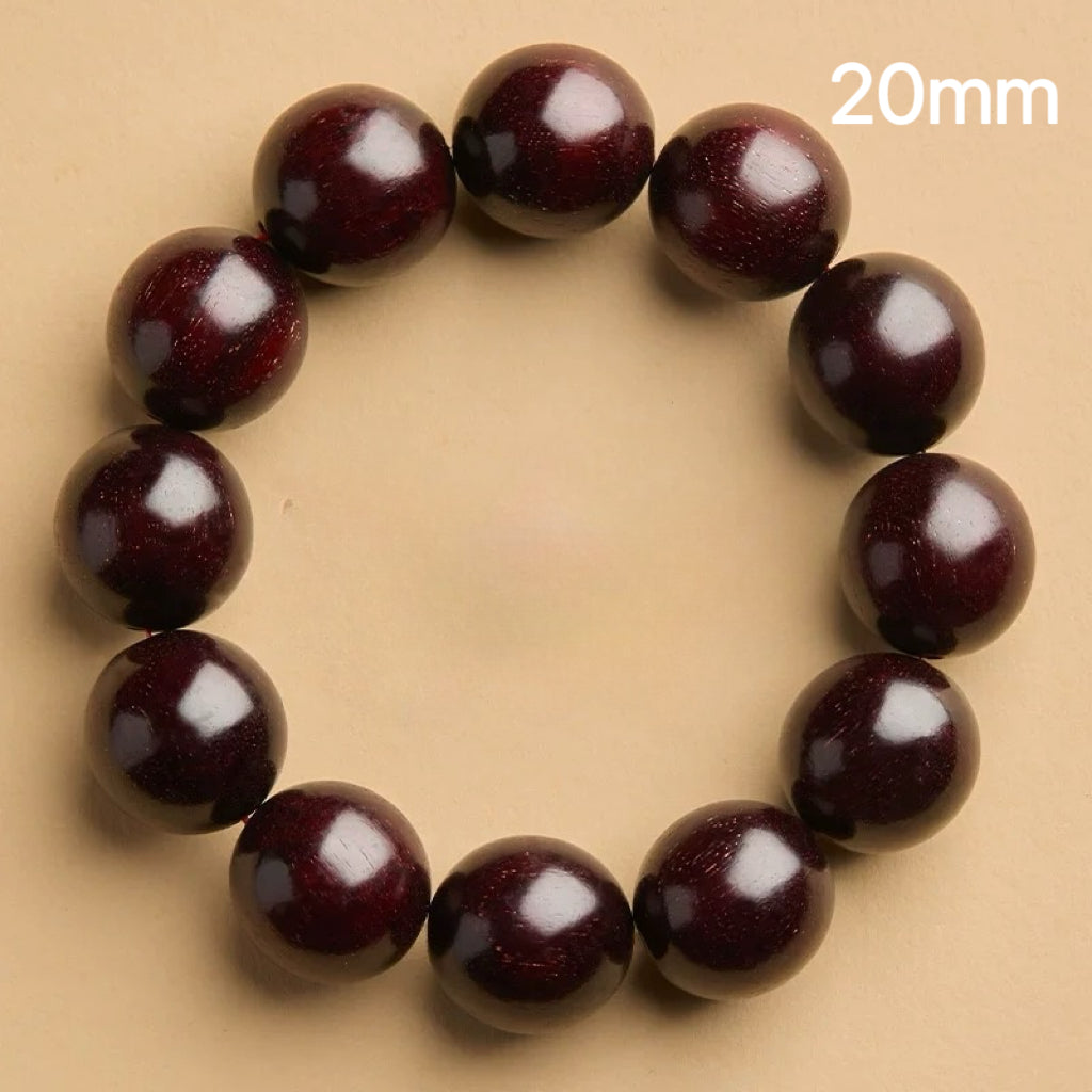 Sacred Flame Mala – Red Sandalwood Creativity Bracelet : - Seekcase