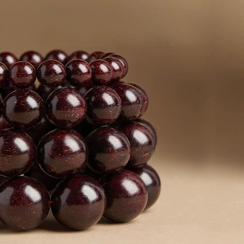 Sacred Flame Mala – Red Sandalwood Creativity Bracelet : - Seekcase