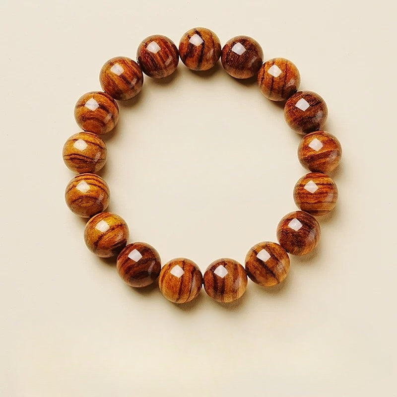 Creative Ember Mala – Huanghuali & Sandalwood Bracelet : Red 12mm - Seekcase