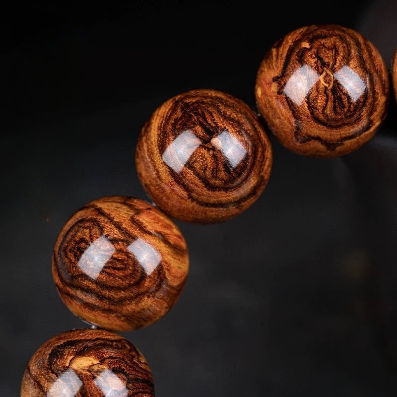 Creative Ember Mala – Huanghuali & Sandalwood Bracelet : - Seekcase