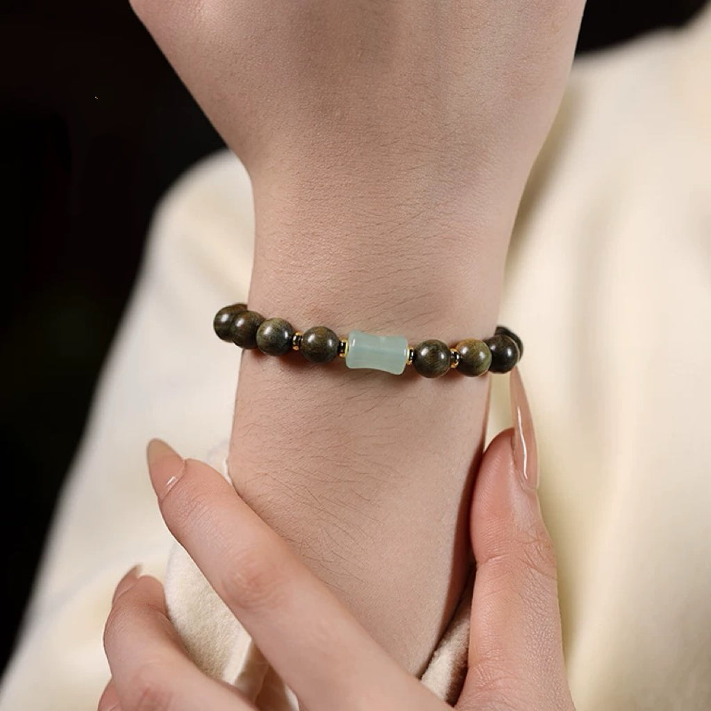 Green Sandalwood Jade Bracelet : - Seekcase