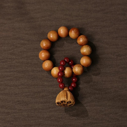 Peach Wood Cinnabar Meditation Tool : Peach Wood + Cinnabar 8mm - Seekcase