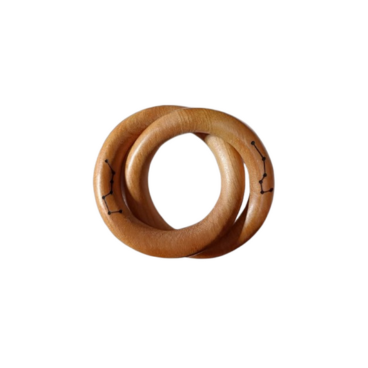 Peach Wood Meditation Rings : - Seekcase