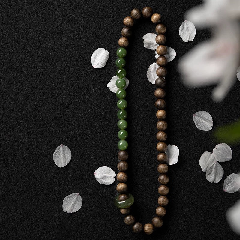 Jade & Ebony Wood Bracelet : - Seekcase