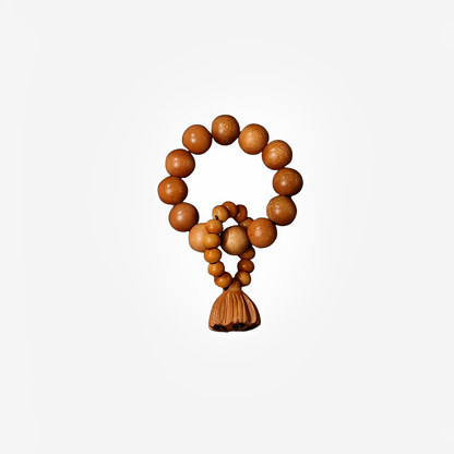 Cinnabar & Peach Wood Meditation Bracelet : Peach Wood - Seekcase