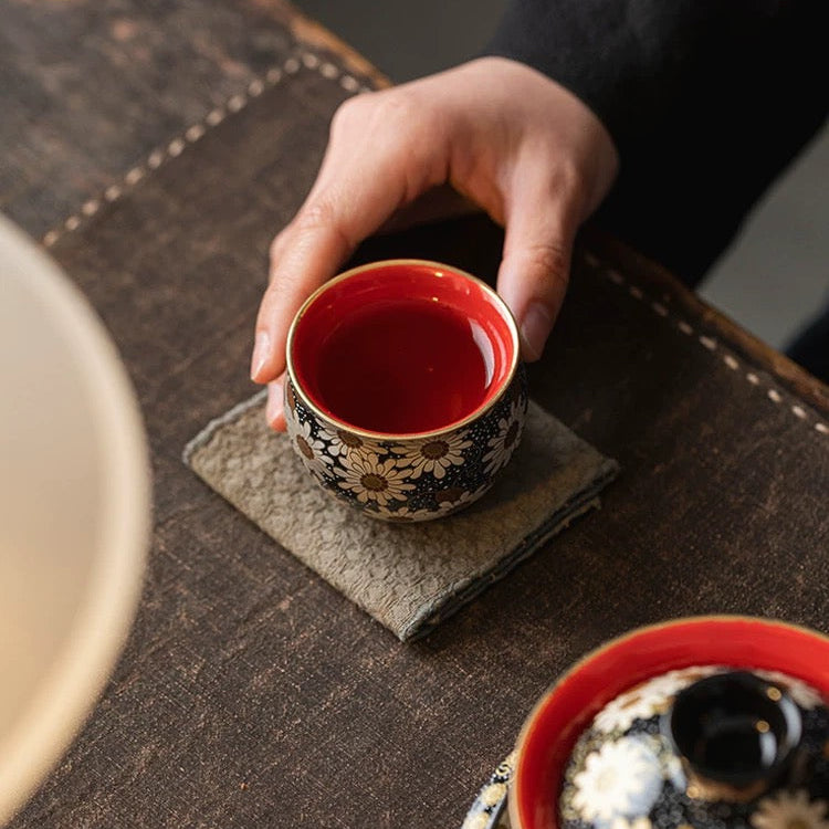 Daisy Tea Cups, Set of 2