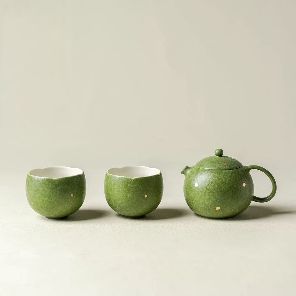 Green Citrus Portable Office Tea Set : - Seekcase