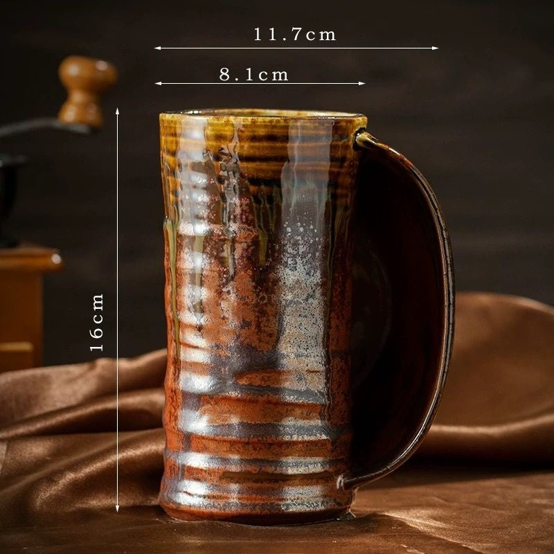 Echo Stone Heritage Ceramic Beer Mug 505ml : Rustic Umber - Seekcase