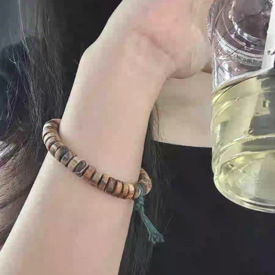 Agarwood "Rose Grain" Bracelet - Maillard Style Beads : - Seekcase