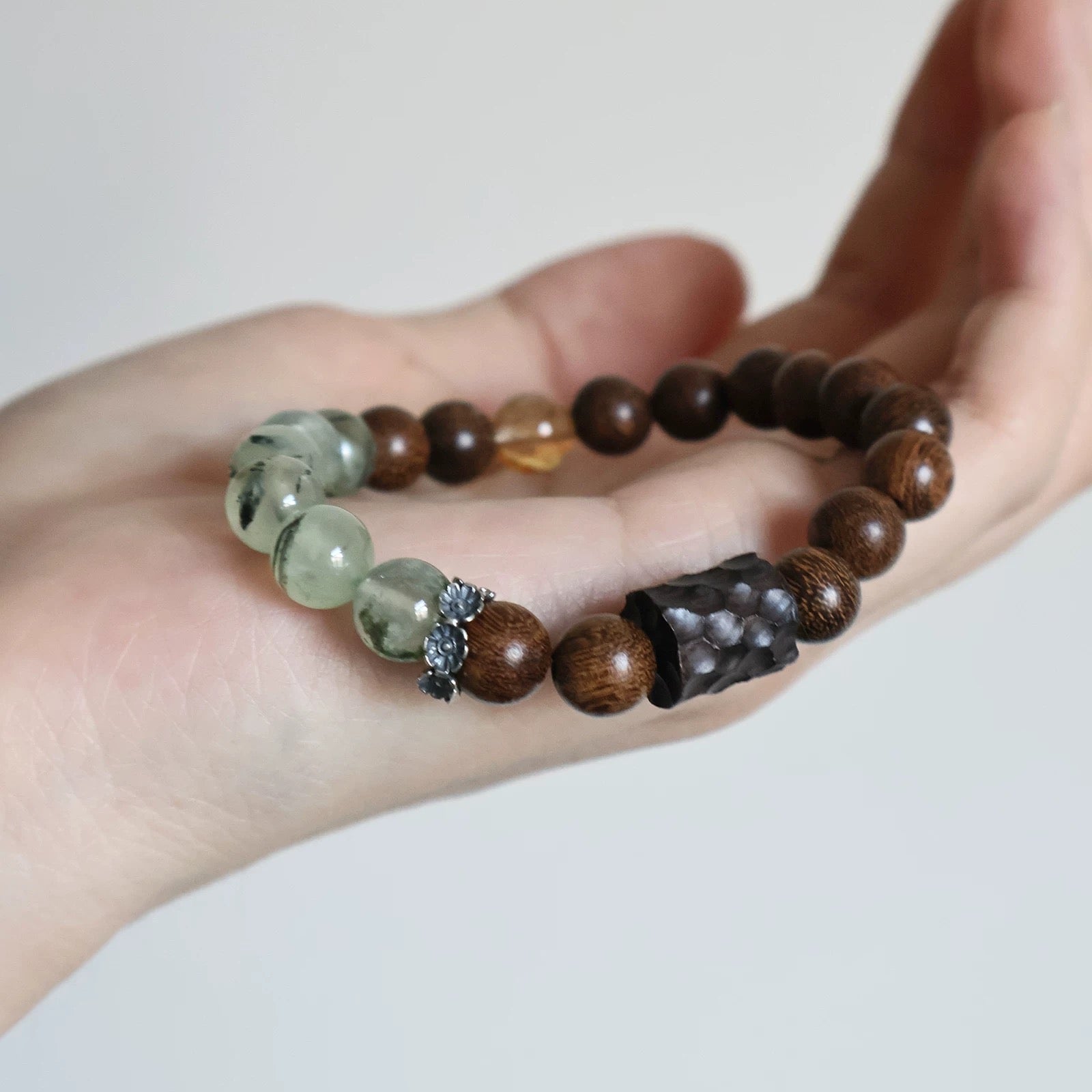 Citrine & Sandalwood & Stone Luck Bracelet : - Seekcase