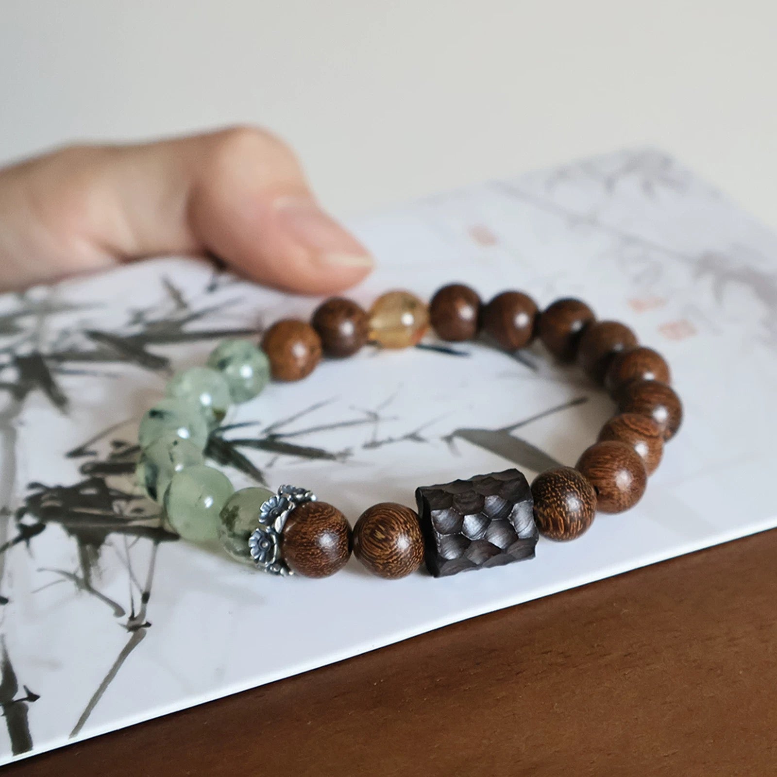 Citrine & Sandalwood & Stone Luck Bracelet : - Seekcase