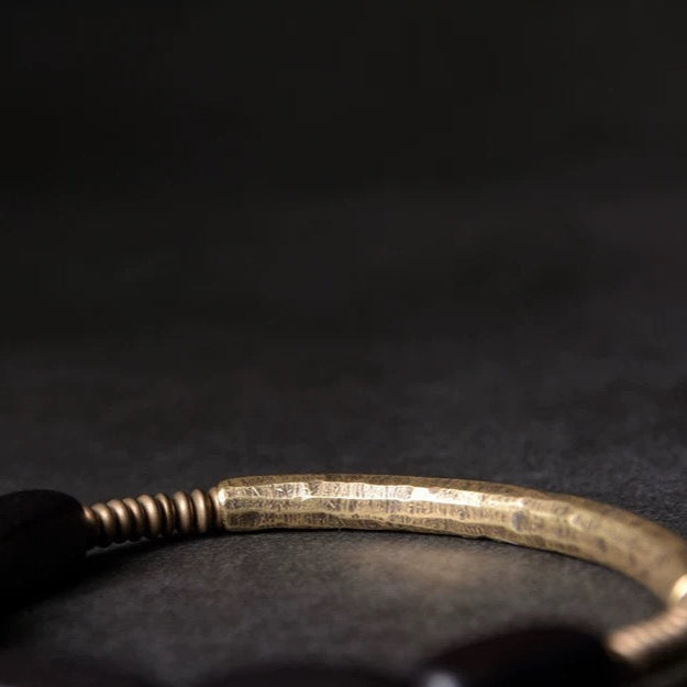 Ebony & Brass Retro Bracelet : - Seekcase