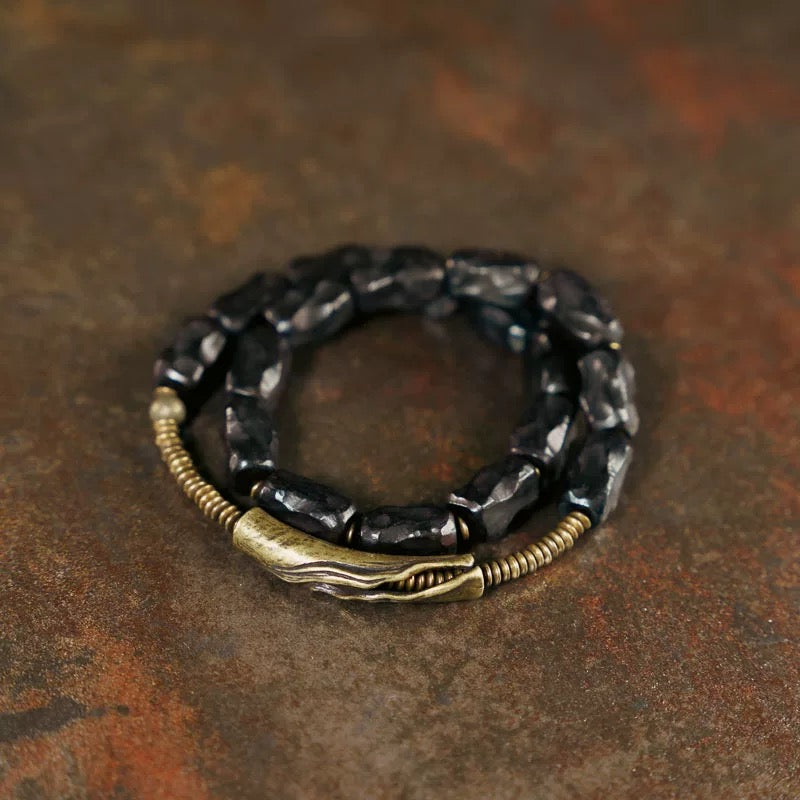 Ebony & Brass Vintage Bracelet : - Seekcase