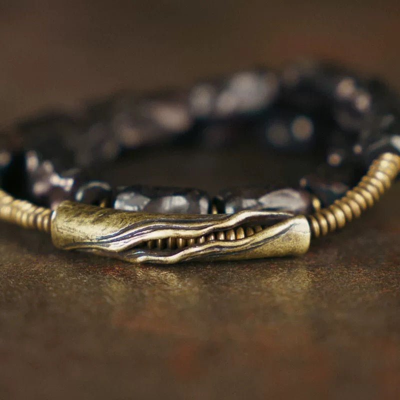 Ebony & Brass Vintage Bracelet : - Seekcase