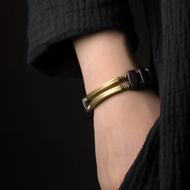 Ebony & Metallic Copper Statement Bracelet (Copy) : - Seekcase