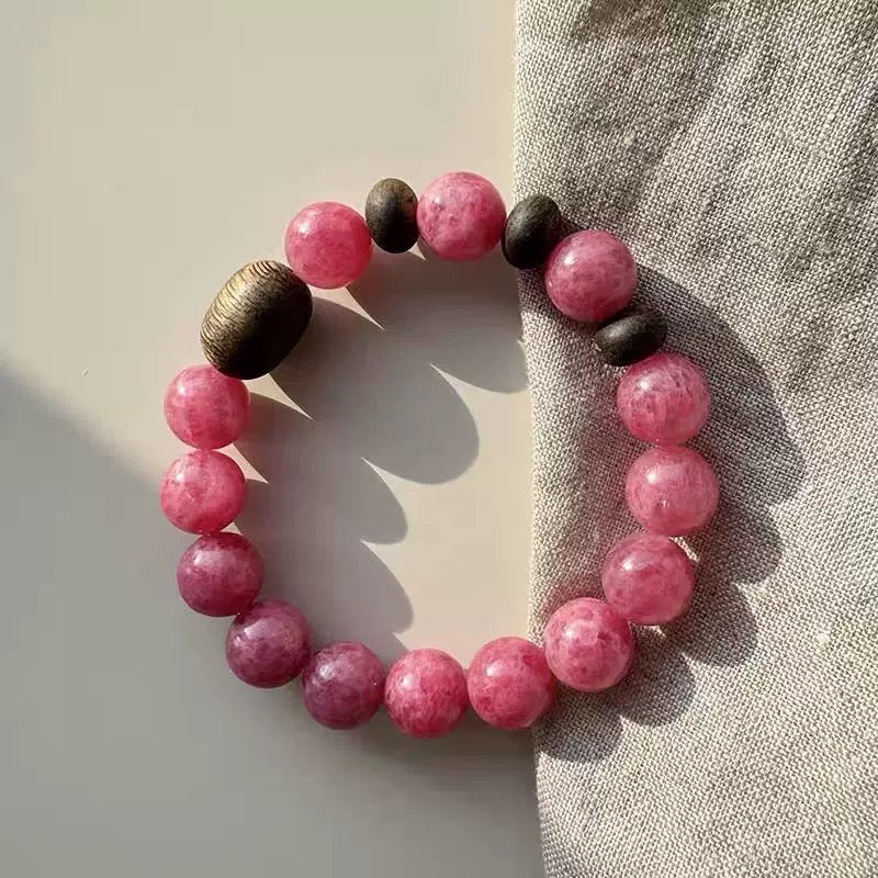 Rhodonite & Agarwood Harmony Bracelet : - Seekcase