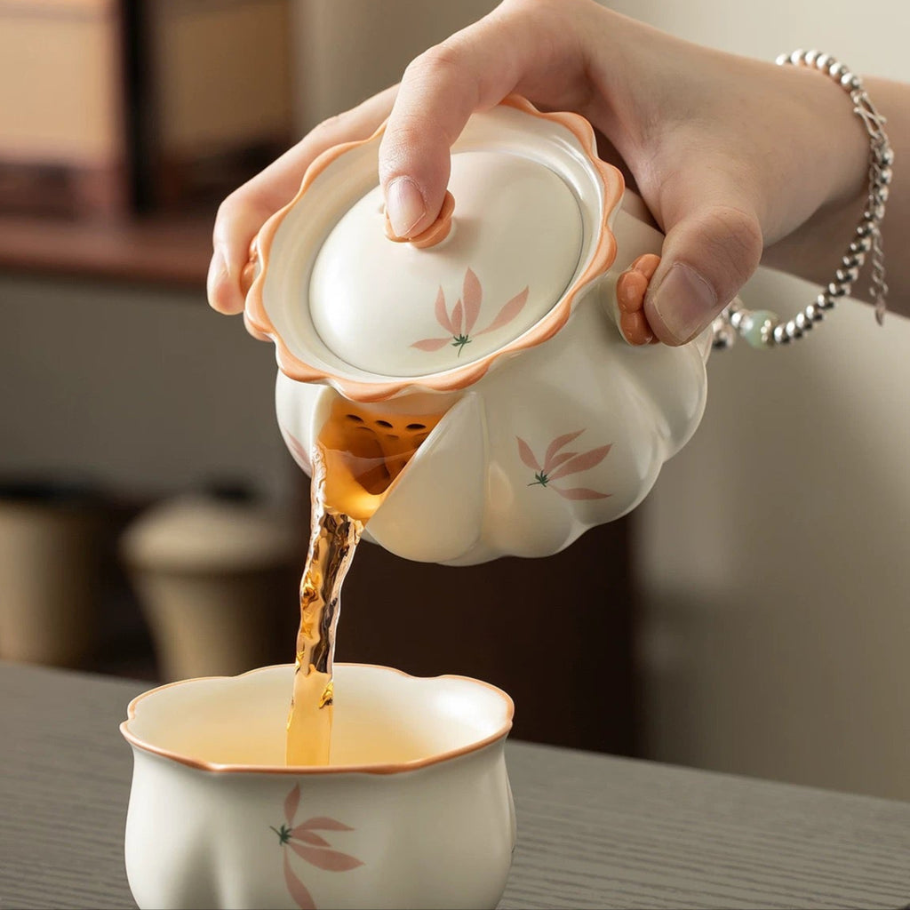Orchid Butterfly Portable Tea Set : - Seekcase