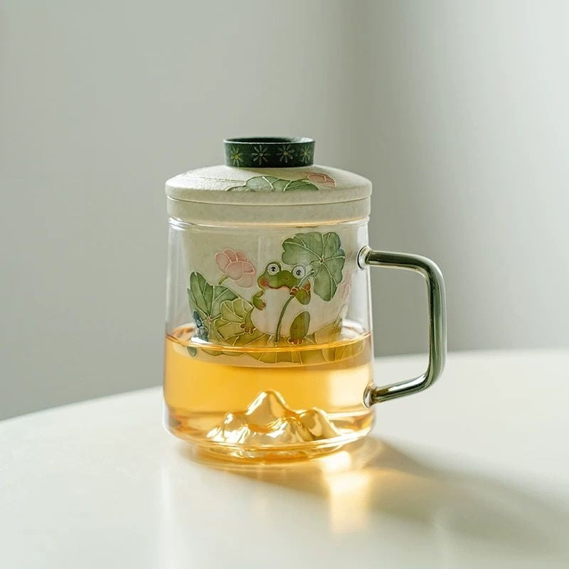 Lotus Frog All-in-One Tea Mug : - Seekcase