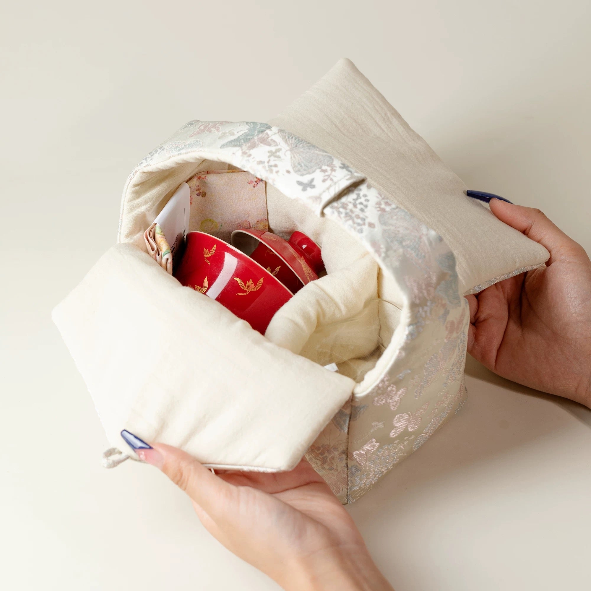 Red Pumpkin Portable Office Tea Set : - Seekcase