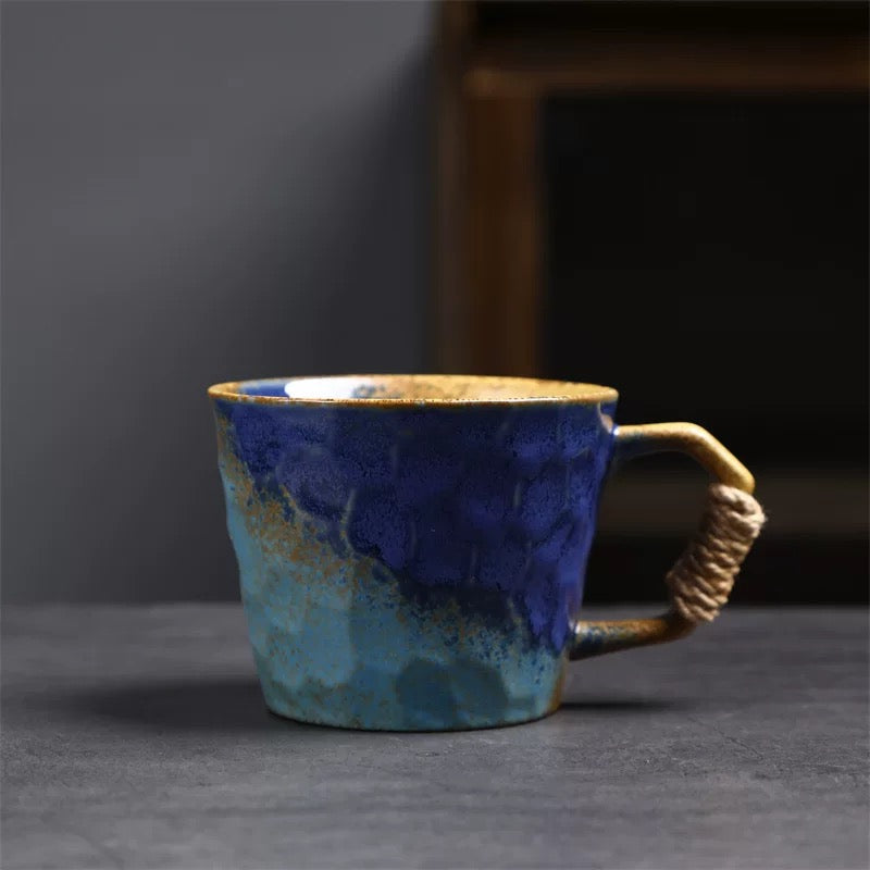 The Diamond Pattern Coffee Mug 350ml : Midnight Blue - Seekcase