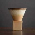 The Obelisk Wabi-Sabi Latte Art Cup 180ml : Sepia Earth - Seekcase