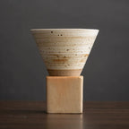 The Obelisk Wabi-Sabi Latte Art Cup 180ml : Sandstone White - Seekcase