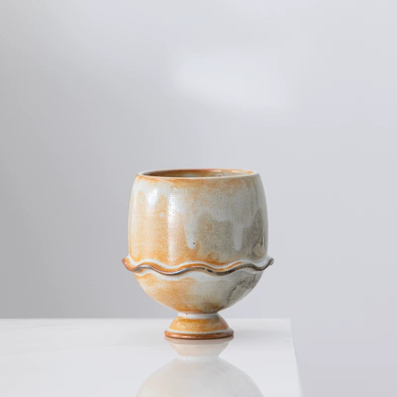 Sunset Wood-fired Coffee Cup 210ml : Footed Cup (170ml) - Seekcase
