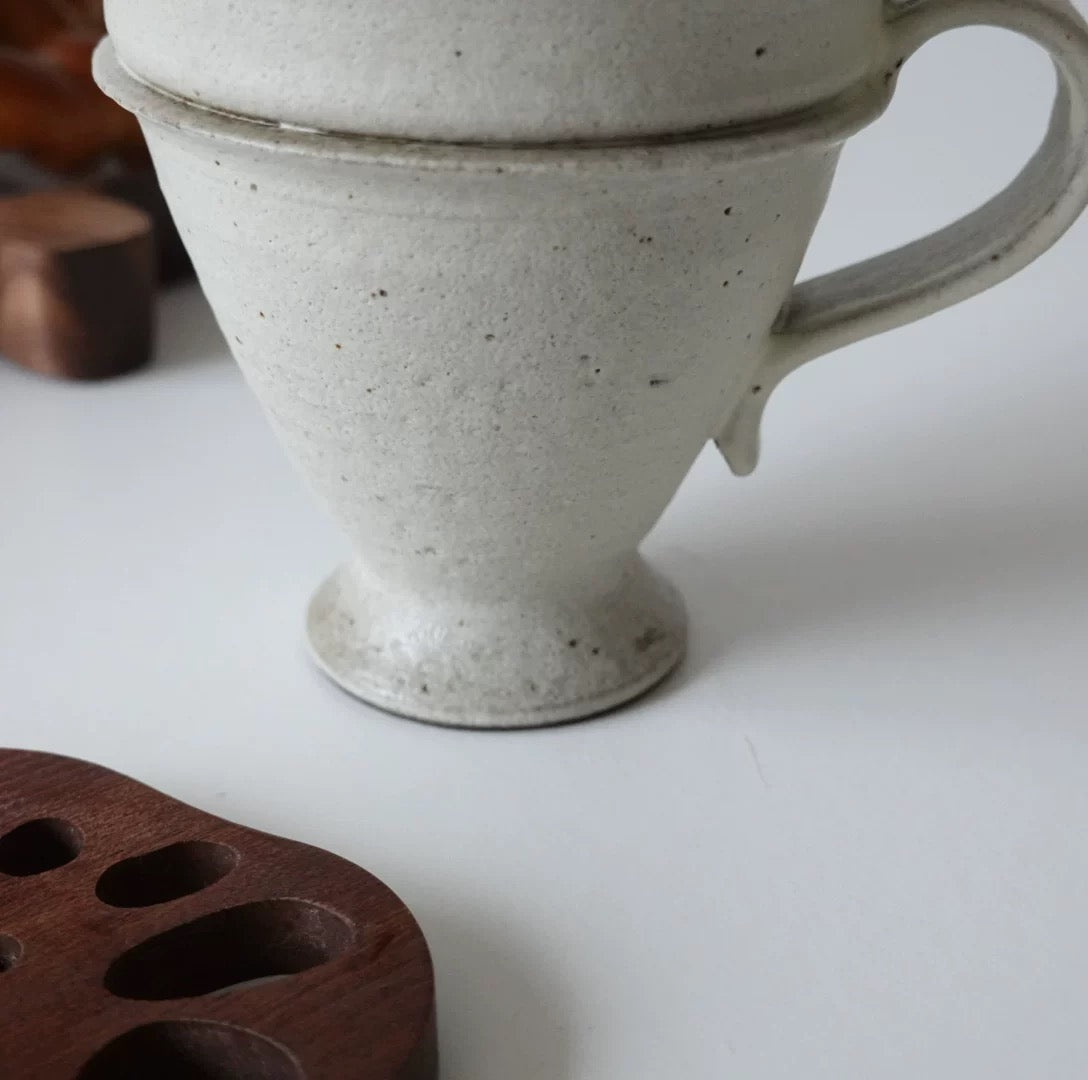 Alabaster Ash Wood-fired Mug 230ml : - Seekcase