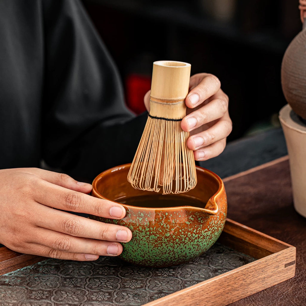 Starry Night Spouted Matcha Bowl 460ml : - Seekcase