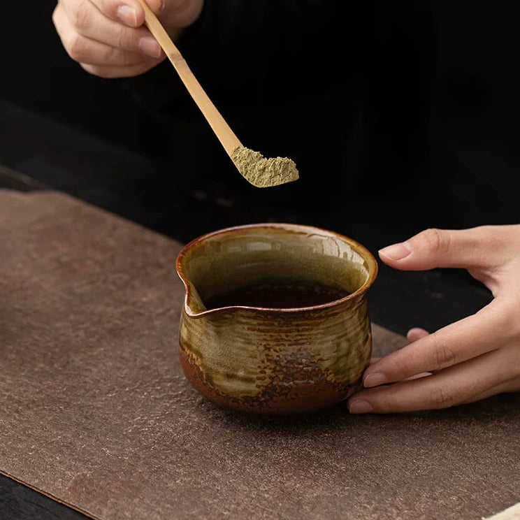 Heritage Rust Reactive Glaze Matcha Bowl 280ml : - Seekcase