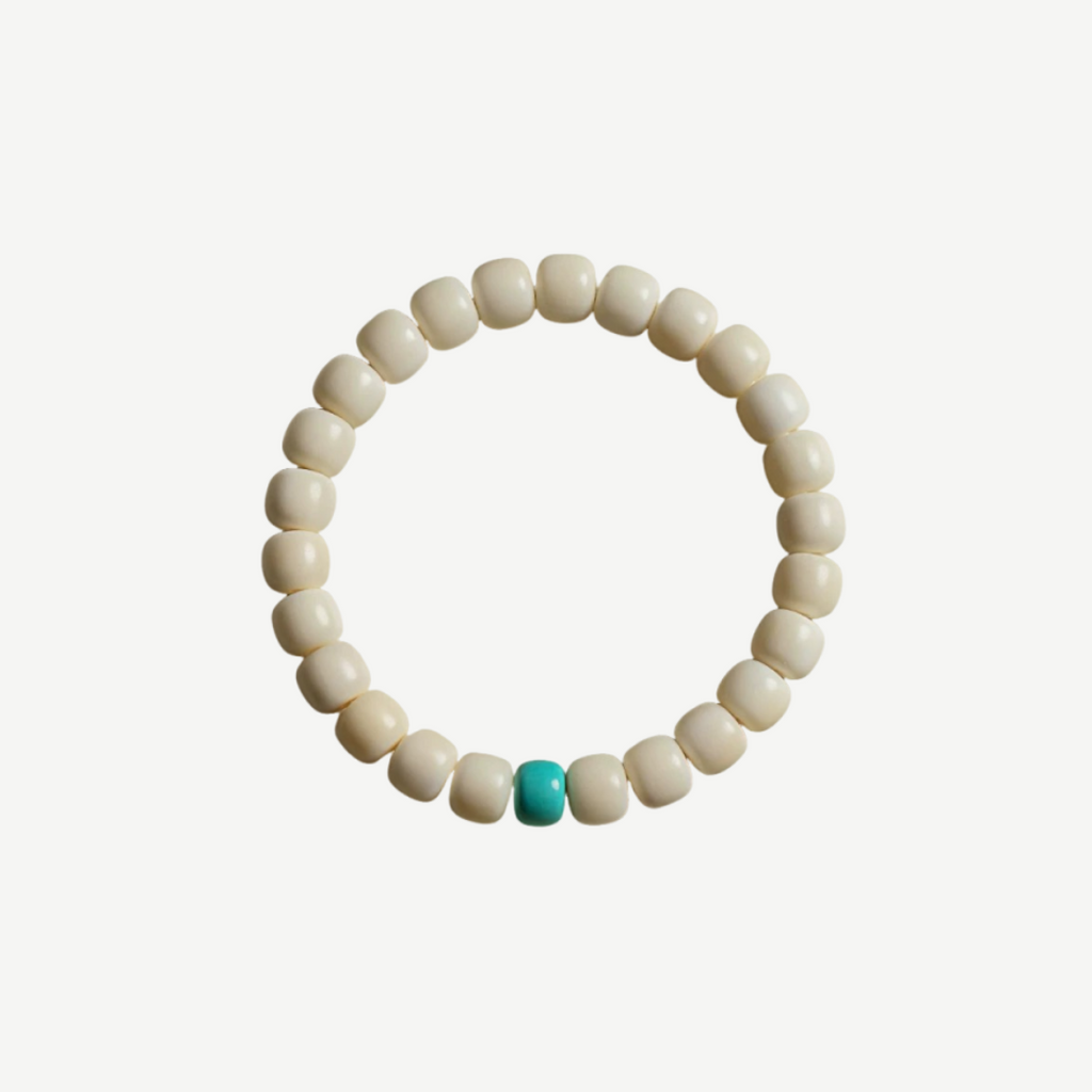 Enlightened Harmony Bracelet – Bodhi Seed & Gemstone Mala : Turquoise 7-8mm - Seekcase