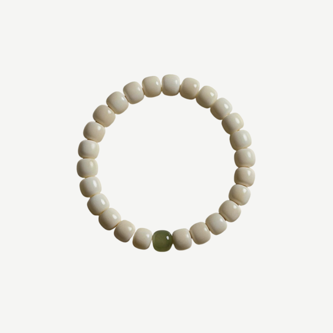 Enlightened Harmony Bracelet – Bodhi Seed & Gemstone Mala : Jade 7-8mm - Seekcase