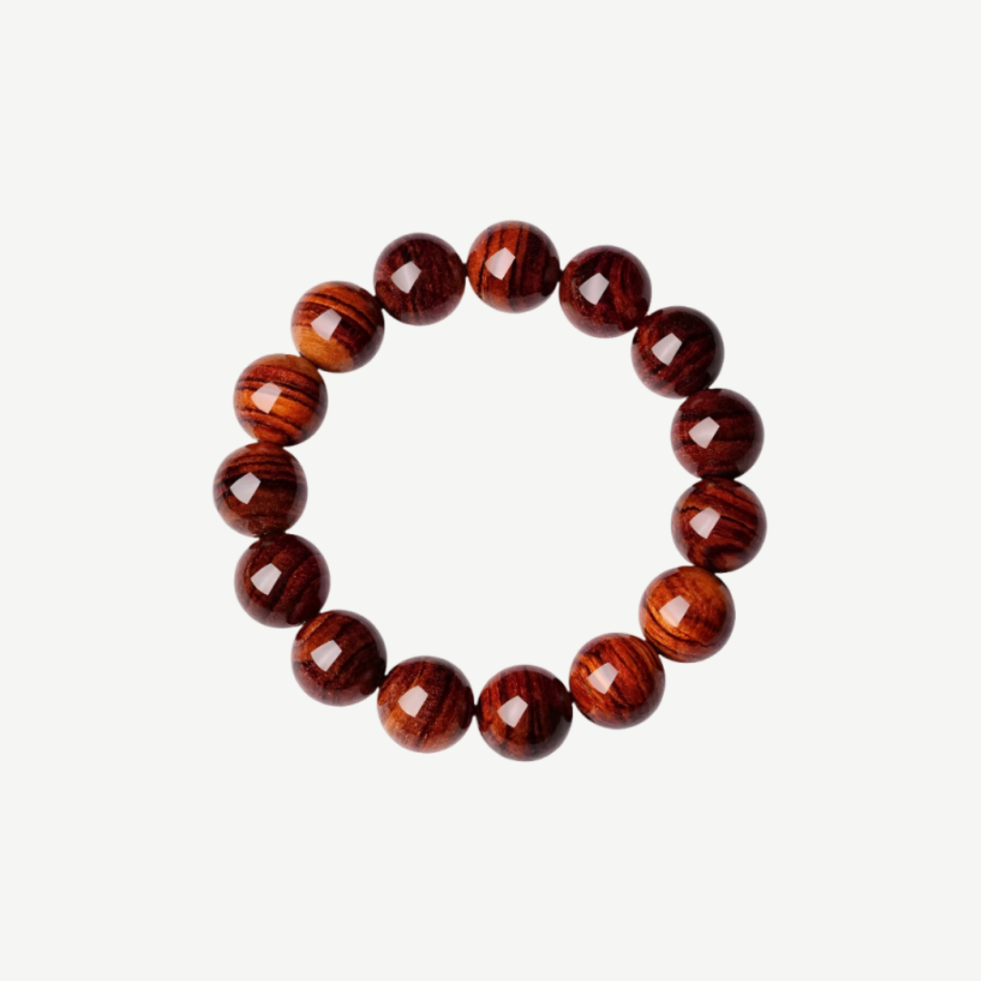 Creative Ember Mala – Huanghuali & Sandalwood Bracelet : - Seekcase