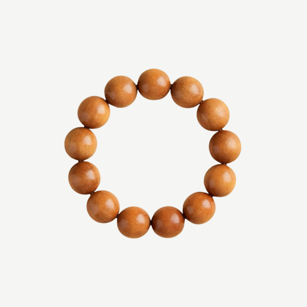 Mountain Guardian Mala – Sacred Peach Wood Purification Bracelet : - Seekcase