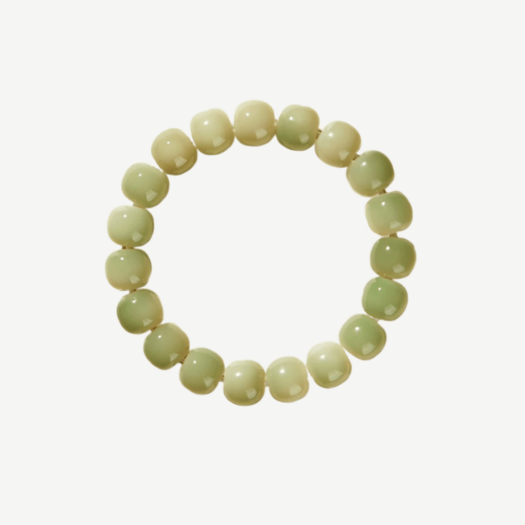 Natural Green Lime Bodhi Bracelet : - Seekcase